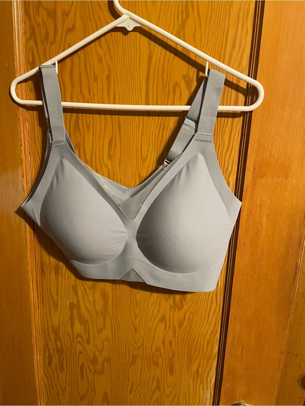 Seamless Light Gray Wireless Comfort Bra - Women Intimates
